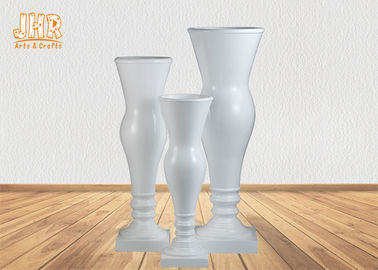 Beyaz Fiberglas Zemin Vazolar Zücaciye Dekoratif Ürünler Düğün Centerpiece Masa Vazolar