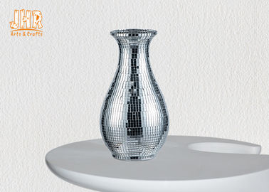 Modern Fiberglas Masa Vazo Ev Eşyaları Dekoratif Ürünler Gümüş Mozaik Cam Vazolar