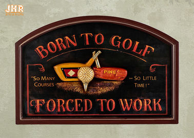 Golf Kulübü Duvar Dekor Dekoratif MDF Duvar Plaketler 3D Duvar Sanat Işaretleri Pub Işareti Yeşil Renk