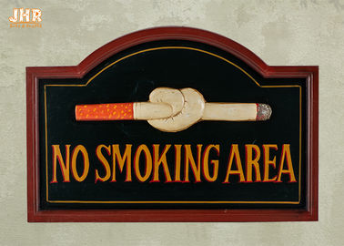 Sigara İçilmez Ahşap Duvar Tabelaları El Boyama