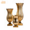 Altın Kaplama ile Kapalı Fiberglas Bitki Pot Ev Eşyaları Dekoratif Ürünler