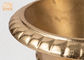 3 Boyutları Klasik Fiberglas Saksılar Altın Yapraklı Kaplama Poli Reçine Ekiciler