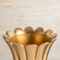 Altın Kaplama ile Kapalı Fiberglas Bitki Pot Ev Eşyaları Dekoratif Ürünler